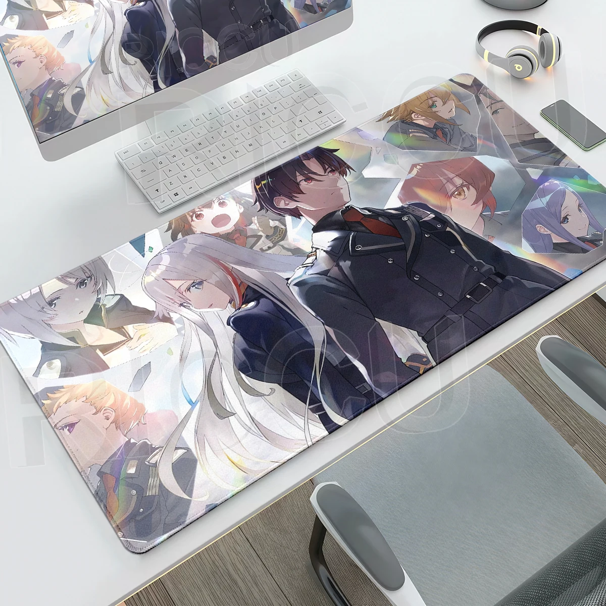 Anime 86 Eighty Six Large Mouse Pad Keyboard Mouse Mat Lock Edge Rubber Gaming Mousepad PC Cabinet Desk Mat Office Accessories