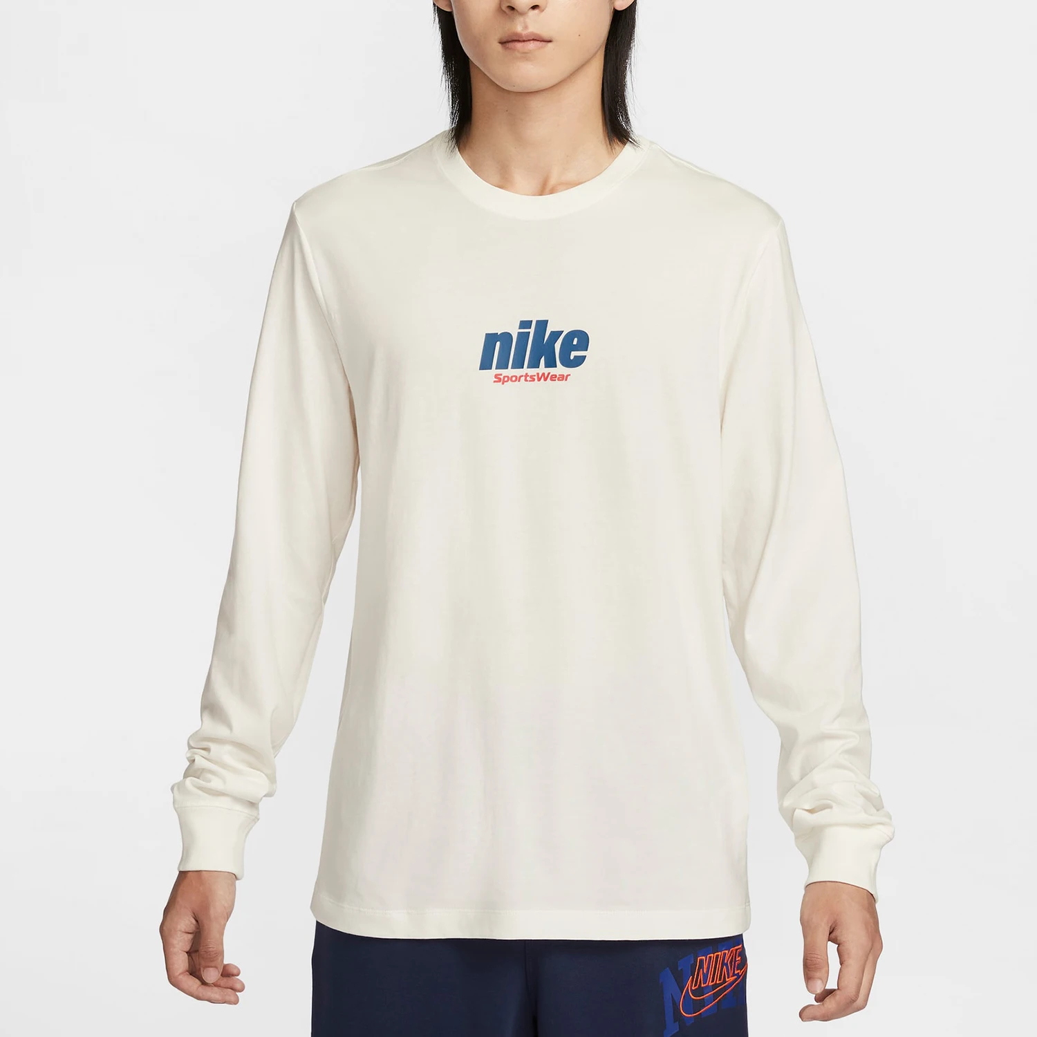 

Официальная новая мужская трикотажная футболка Nike с длинными рукавами и принтом Love You HQ1569-133