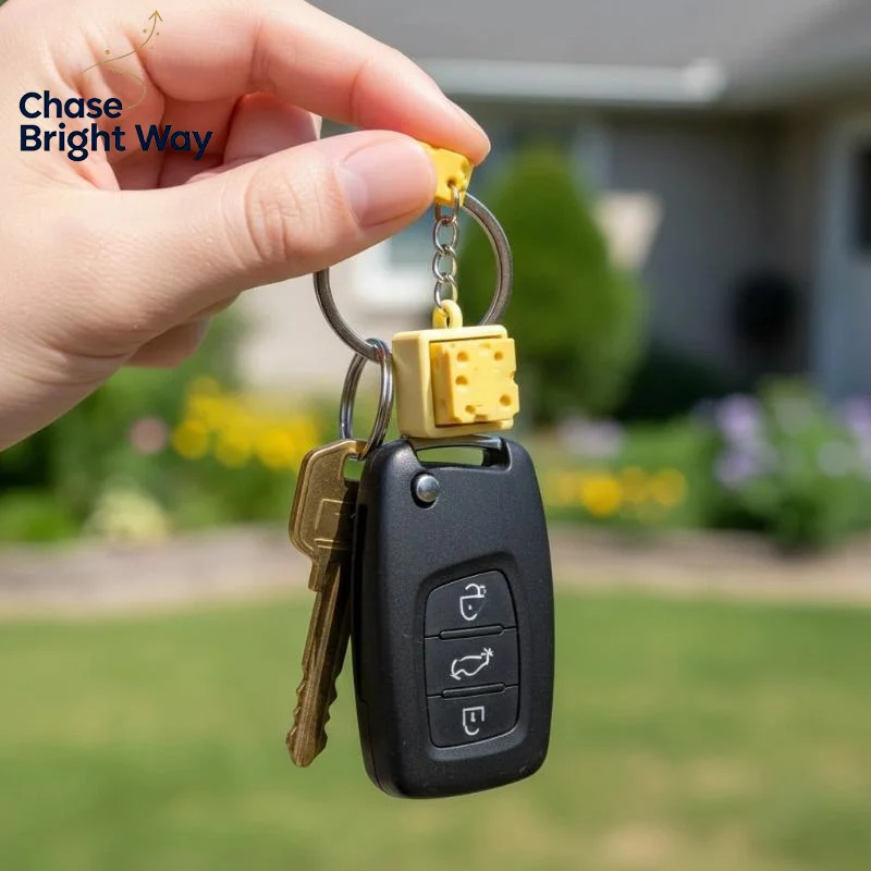 Cheese Keyboard Fidget Toy for Stress Relief Mini Keychain Fidget Button for Anxiety Relief Office Desk Accessory
