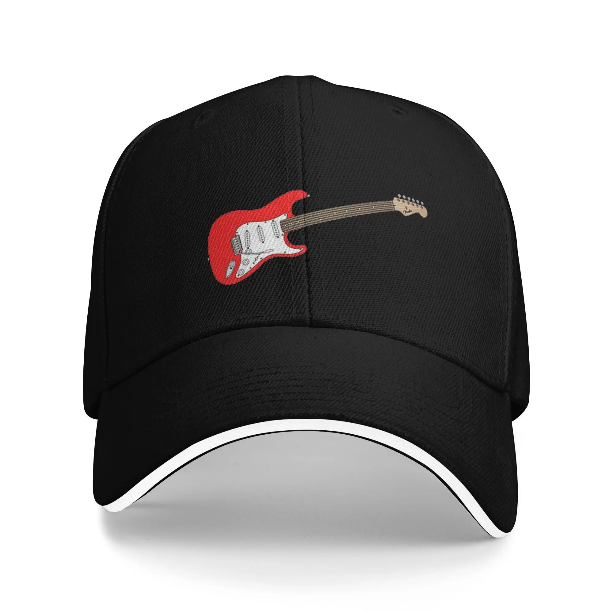 

Классическая кепка Fender Stratocaster, модные повседневные бейсболки, регулируемая шляпа, летние бейсболки унисекс в стиле хип-хоп, настраиваемые