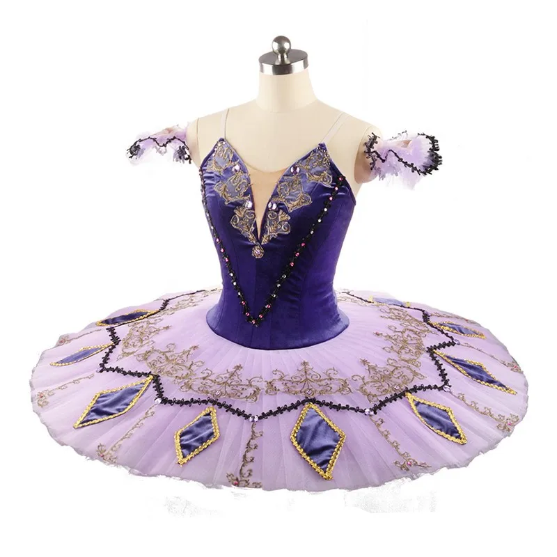 New Coming Professional Girls Adult Performance Competition Wear Purple Ballet Tutu