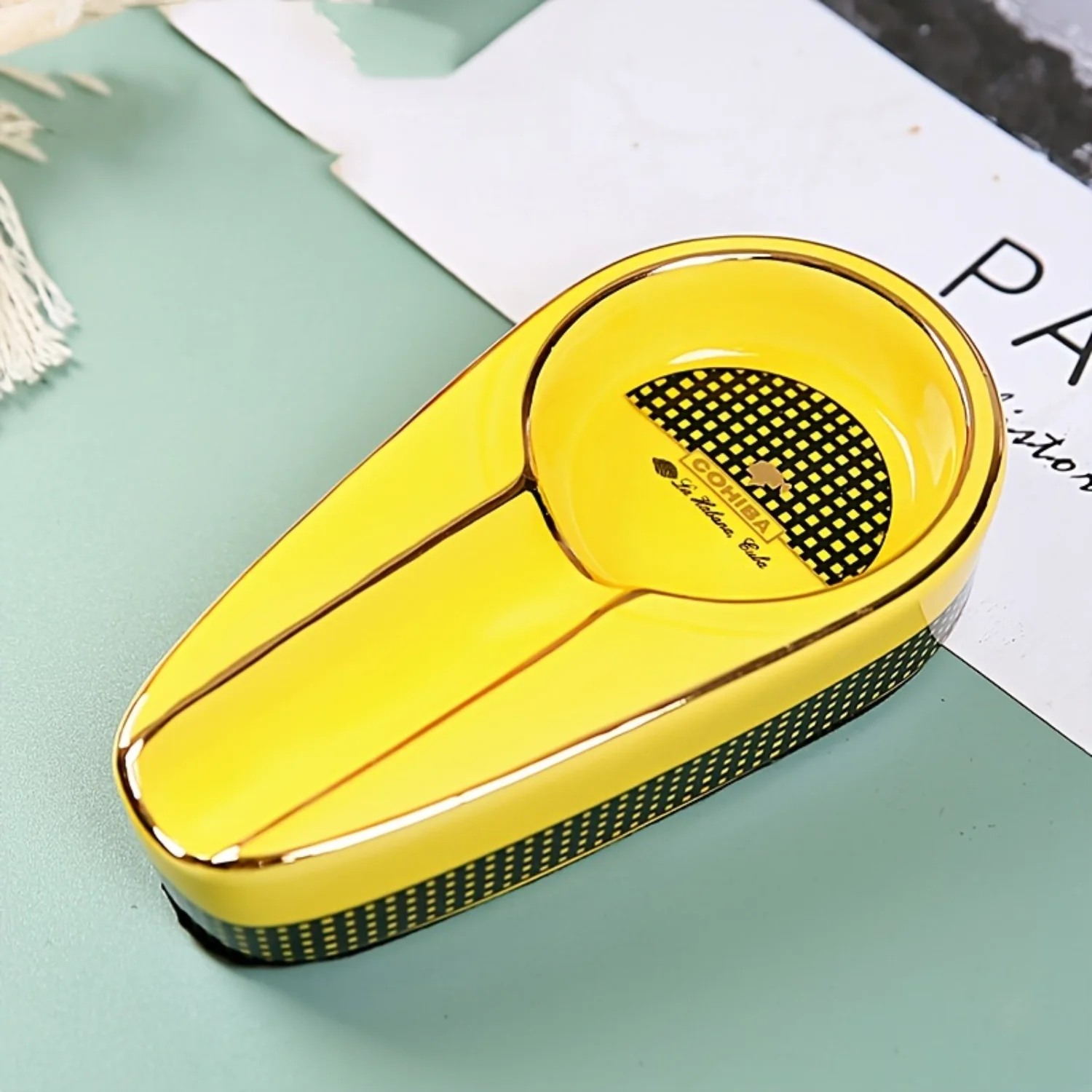 منفضة سجائر سيراميك - طراز كلاسيكي، تصميم محمول ومبتكر للسيجار وإكسسوارات التدخين #5