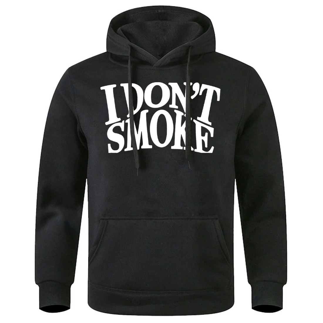 

I Don'T Smoke Printing Hoody Men Casual Vintage Fleece New Hooded Street Sports Warm Sweatshirts Basic All Match Fashion Hoodies