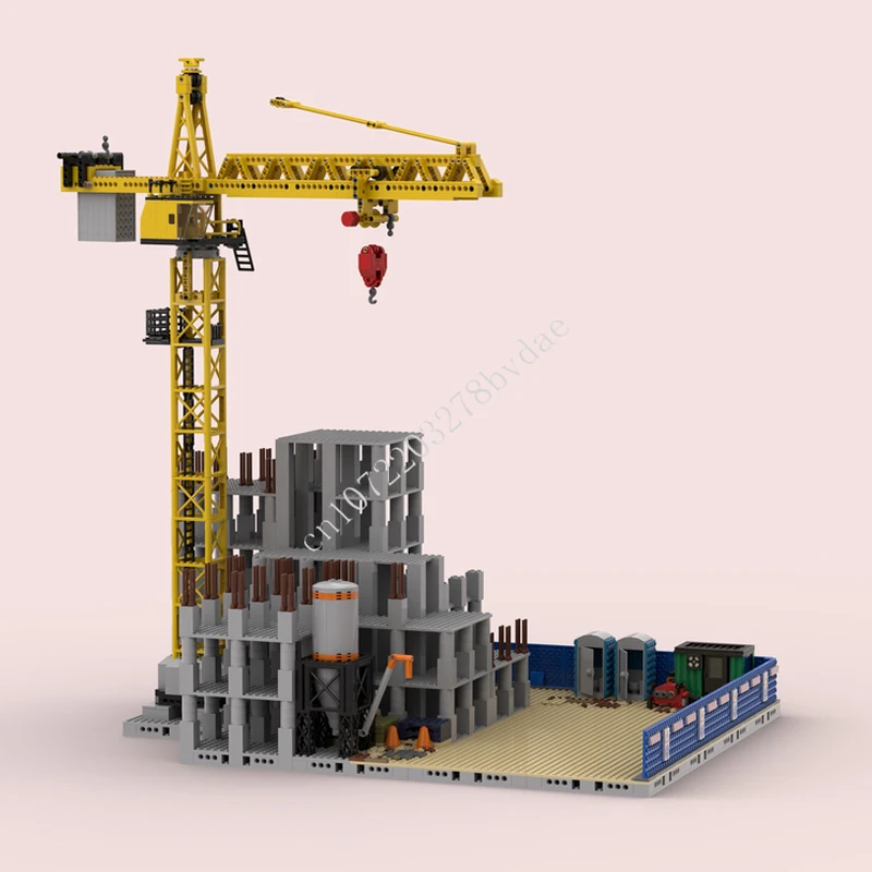 581 個モジュラータワークレーン MOC クリエイティブストリートビューモデルビルディングブロック建築 DIY 教育組立モデルおもちゃギフト