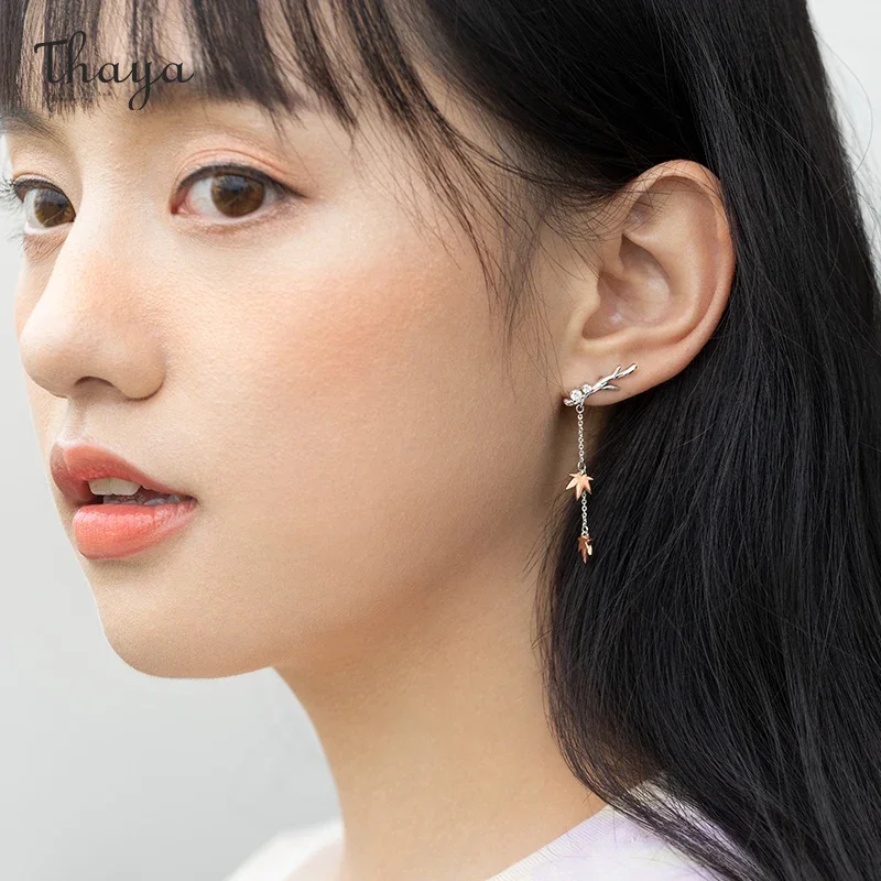 Thaya Original Design 100% Sterling Silver Women Earring Elegant Fashion Stud Earrings For Women Girls Elegant Fine Jewelry Gift