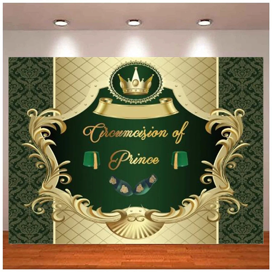 Coroa de ouro padrão chapéu fotografia pano de fundo chá de bebê feliz aniversário festa cartaz fundo banner para estúdio foto