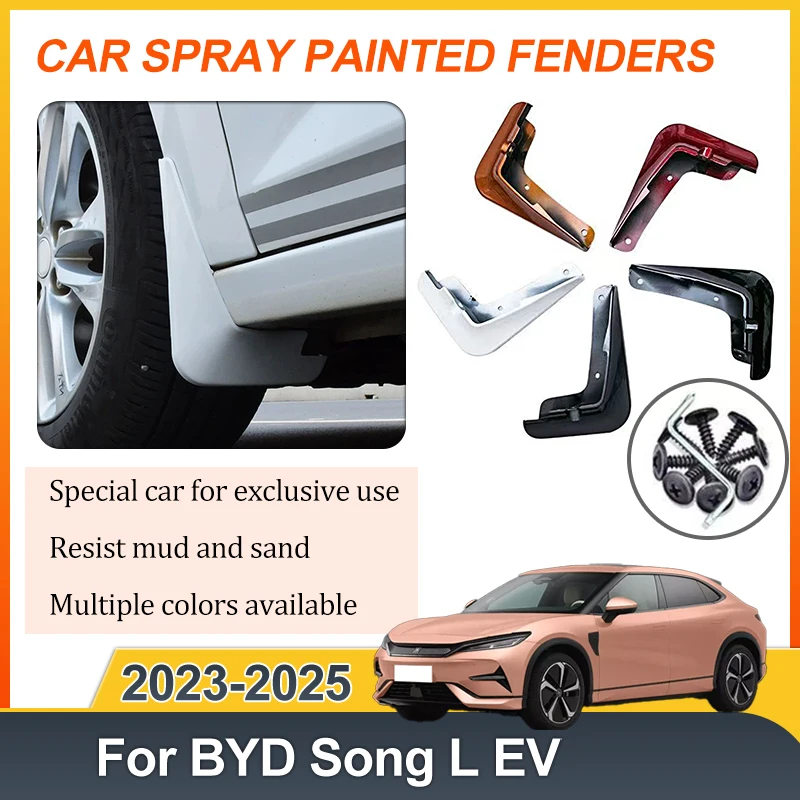 

For BYD Song L EV 2023 2024 2025 Car Front Rear Fender Mud Flaps Splash Guard Mudguards Baking Paint Mudflaps Auto Accessories