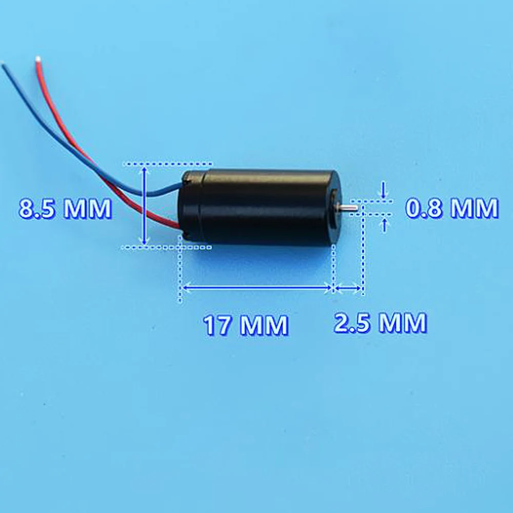 Black Hawk High Speed 20000RPM Electric DC 24V Micro Mini 8517 Coreless Motor Strong NdFeB Magnet 5-pole Hollow Cup for Model