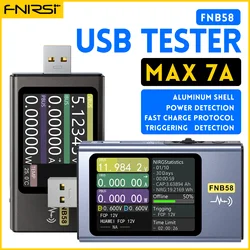 FNIRSI-FNB58 USB Voltage Tester TYPE-C Voltmeter Ammeter Fast Charge Detection Trigger Capacity Measurement Ripple Measurement