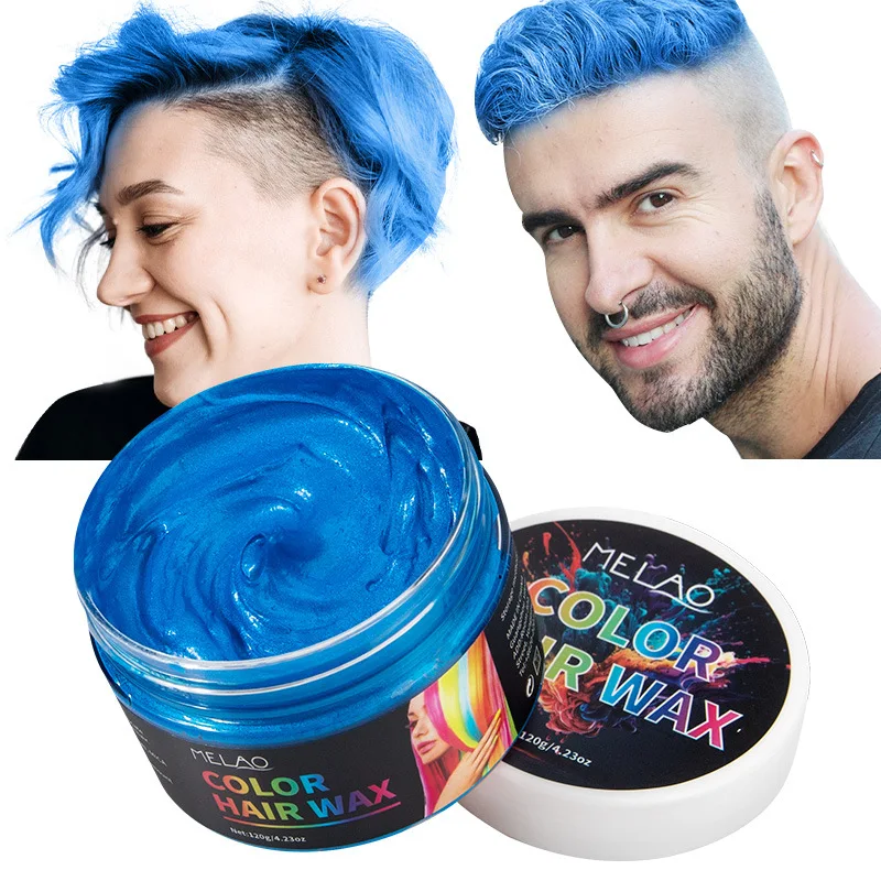 Cera para el cabello de color temporal lavable Cera de peinado voluminizadora y texturizadora para hombres y mujeres