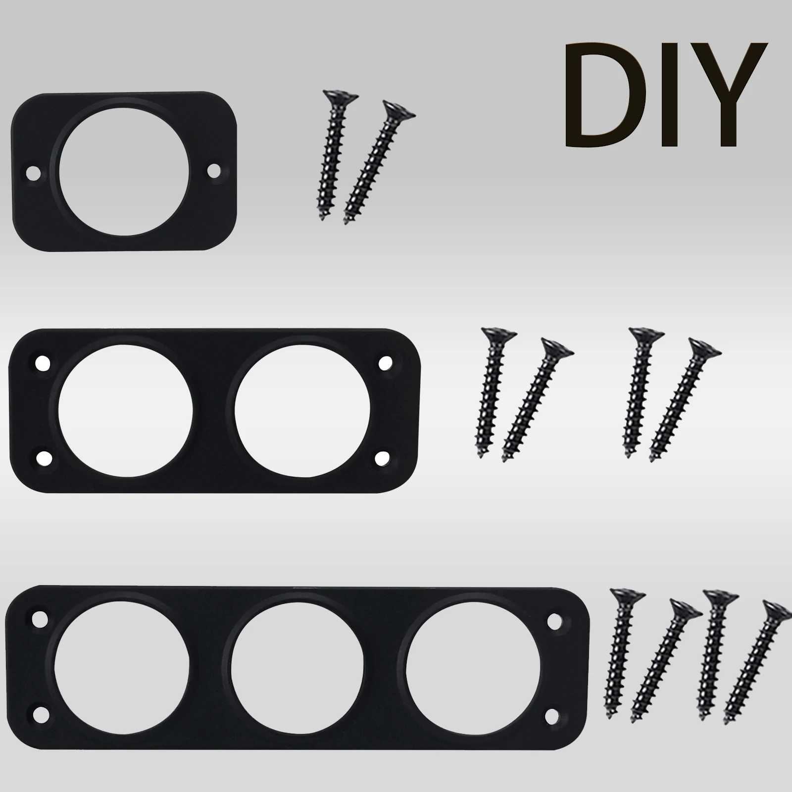 12V/24V USB Socket Panel For Car Truck RV Boat Motorcycle Marine 1/2/3 Hole Multifunction Panel Mount For USB Voltmeter Switch
