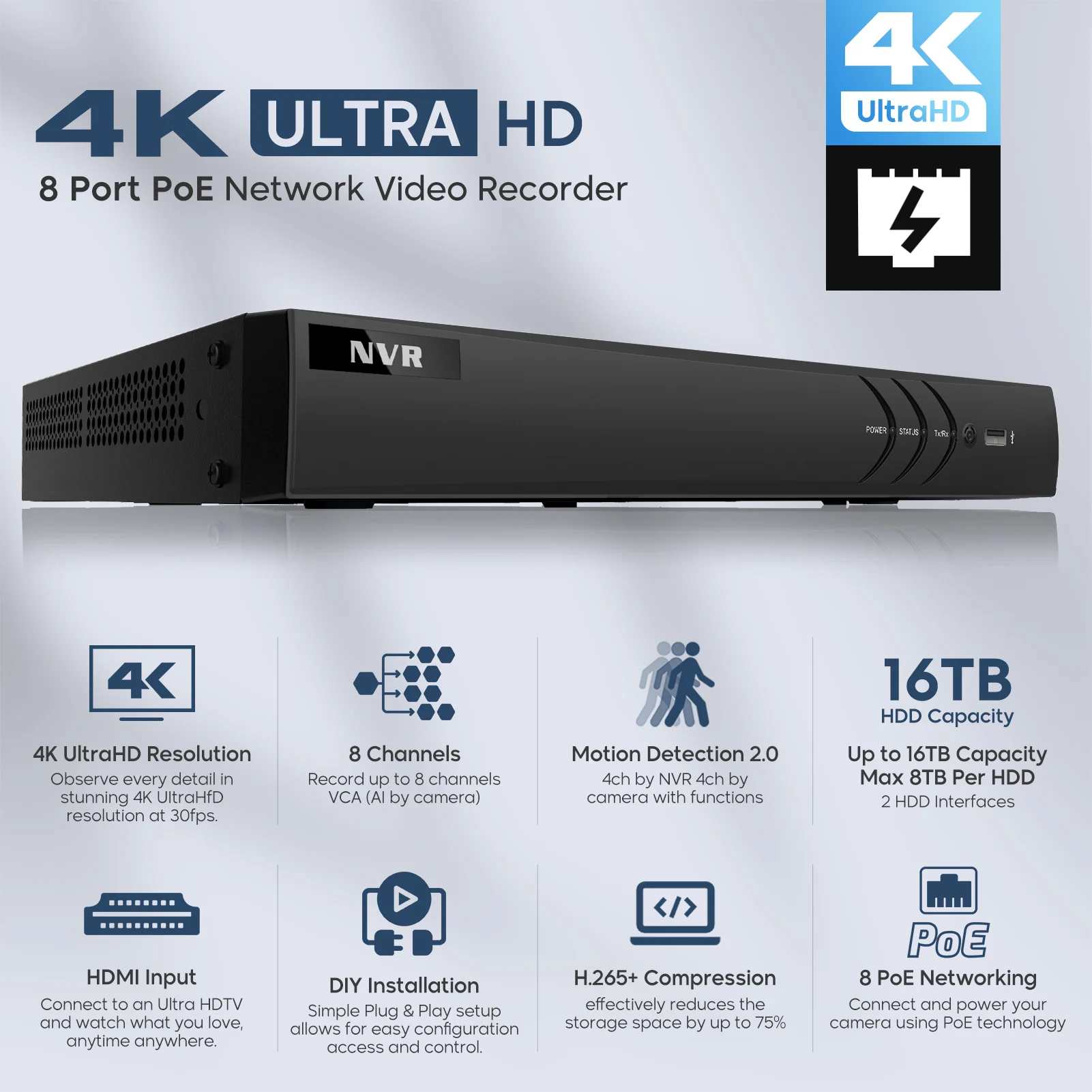 8-Kanal-Netzwerk-Videorecorder – Home Security System Hikvision Bewertung und Preis