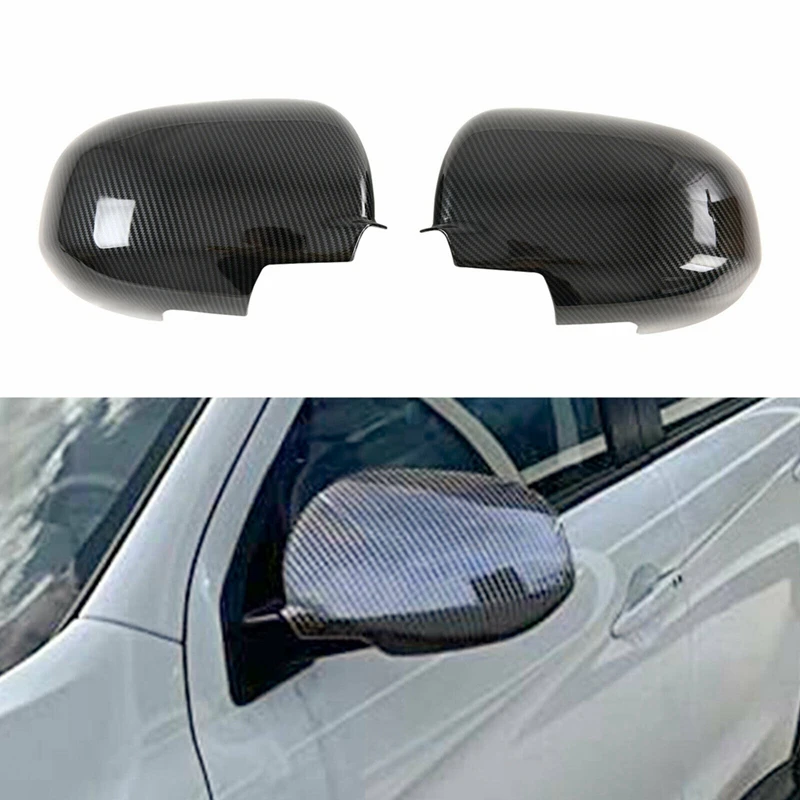 Car Carbon Fiber Mirror Cover Shell Case Reversing Mirror Housing Cap For Mitsubishi ASX 2020 2021 Accessories