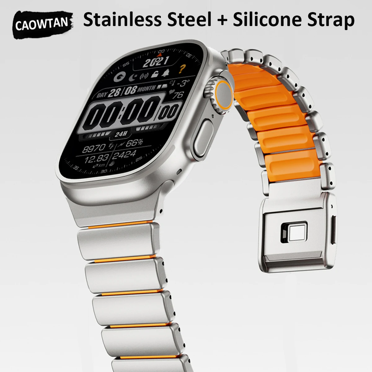 Men Stainless Steel Band for Apple Watch Ultra 3 Strap 49mm 46mm 45mm 44mm Luxury Metal Bracelet for Iwatch 11 10 9 8 7 5 6 SE3