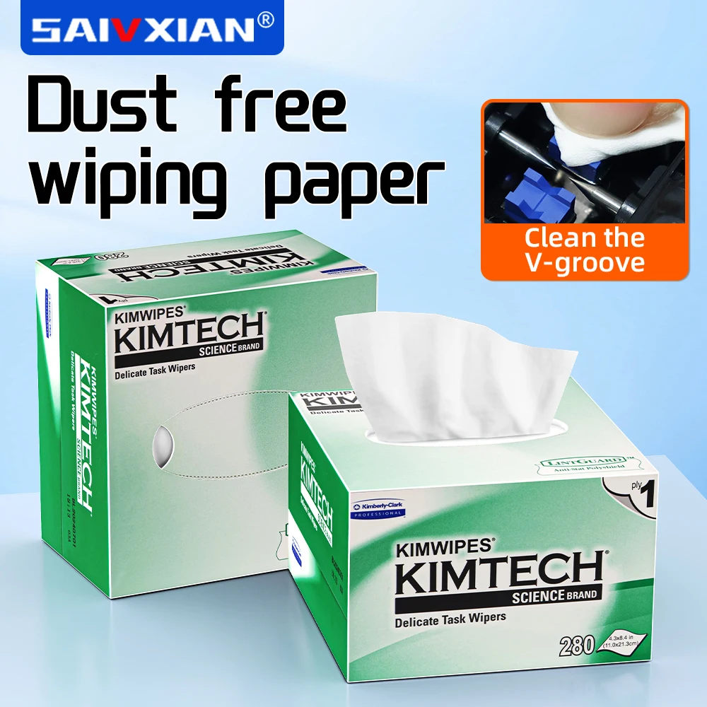 KIMTECH 광섬유 청소 먼지가 없는 종이 광섬유 클리너 다목적용 광섬유 클리닝 와이프 박스