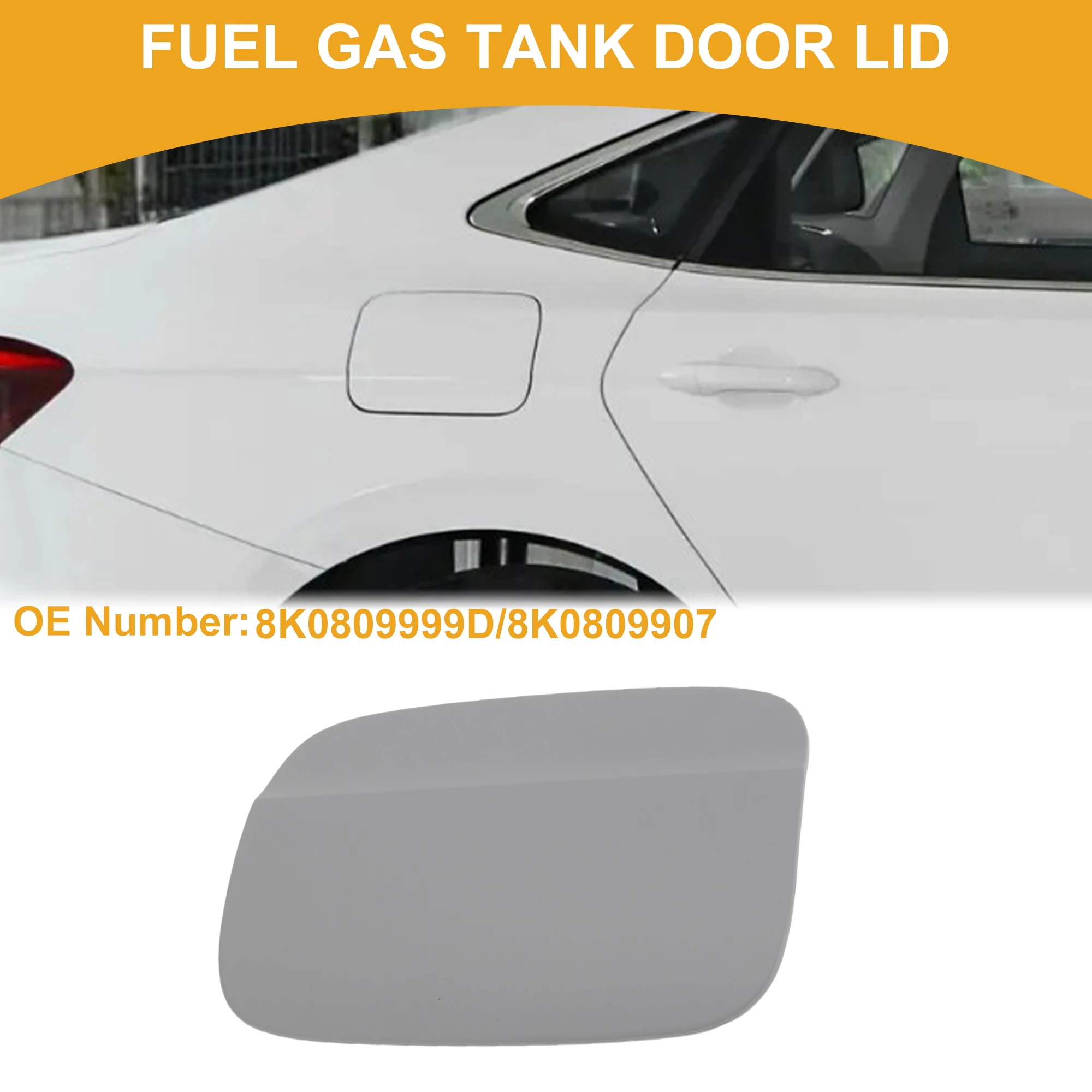 UXCELL Fuel Tank Door Cap for Audi A4 2009-2016 Clip Type No.8K0809999D Primer ABS