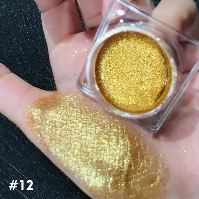 Paleta Cieni do Powiek Duochrome Kremowy Brokat Metaliczny Połysk Wodoodporny Długotrwały Private Label