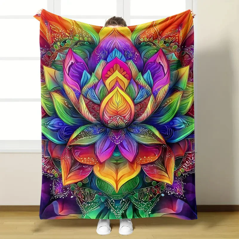 Vintage Strawberry Daisy Print Throw Blanket Cozy Sofa Couch Manta Soft Bed Decorative Blanket For Bedroom Living Room