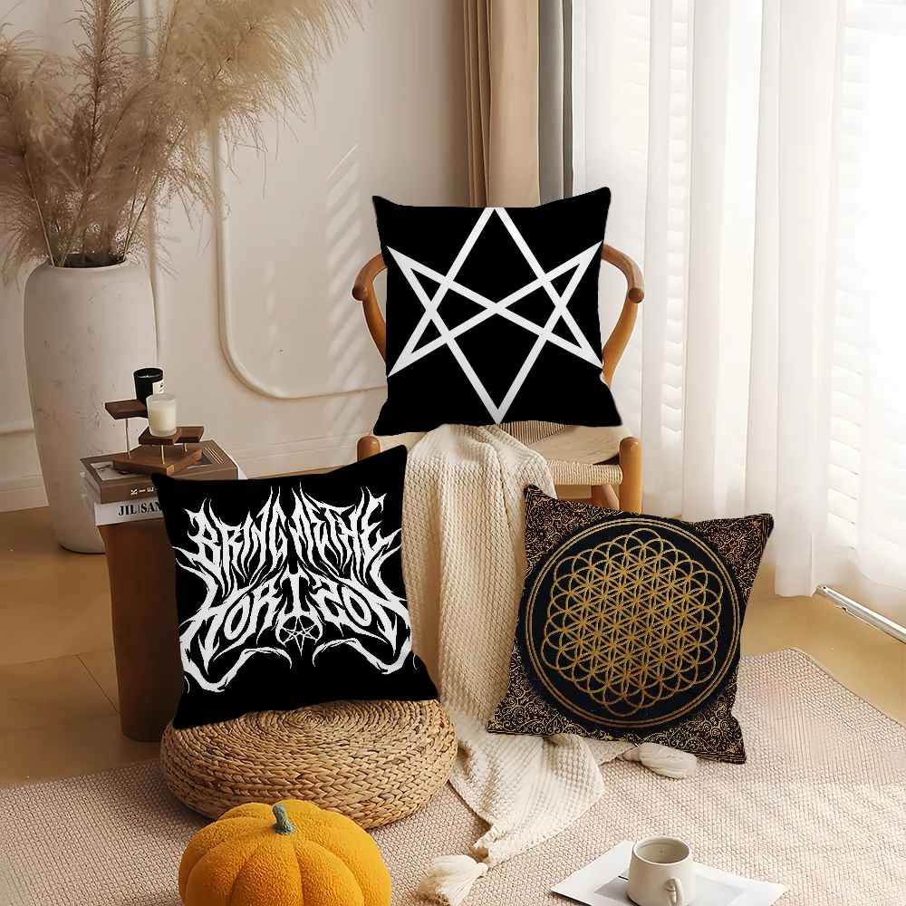 

Rock Band B-Bring M-Me The H-Horizon Pillow Case Office Cushions Suitable For Sofa Car Bedroom Decorative Cushion Cover