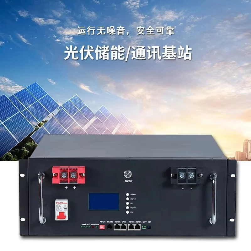 48V100AH Rack-mounted Lithium Iron Phosphate Battery Off-grid Solar Photovoltaic Energy Storage System 5kWh IP20