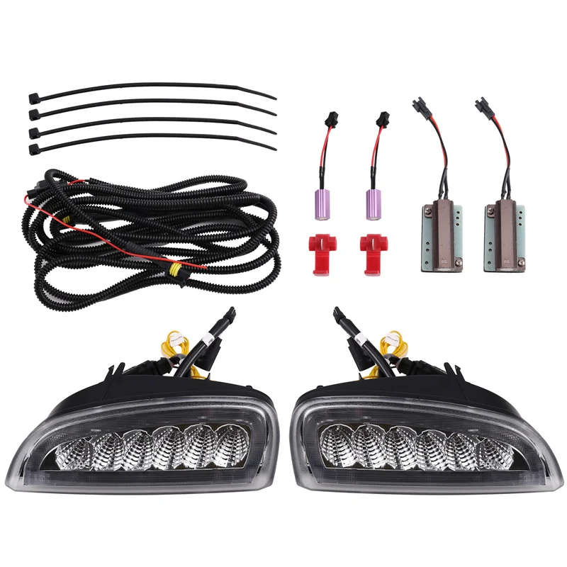 1 زوج LED المصد الأمامي DRL النهار تشغيل ضوء بدوره مصباح إشارة مصباح الضباب ل كايين 957 9PA 2006 -2010
