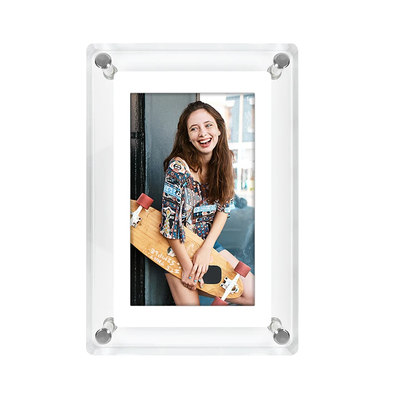 Acrylic Digital Photo Frame 5 Inch 4GB Electronic Picture Album Anti Scratch Anti Tilt Stand For Desktop Business Gift