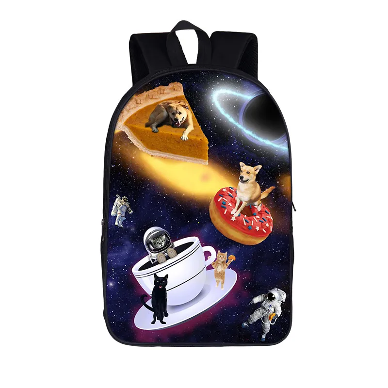 Classic Spaceship Astronaut Planet Galaxy Space Shuttle Notebook Backpacks School Bags 3D Print Oxford Waterproof Backpacks
