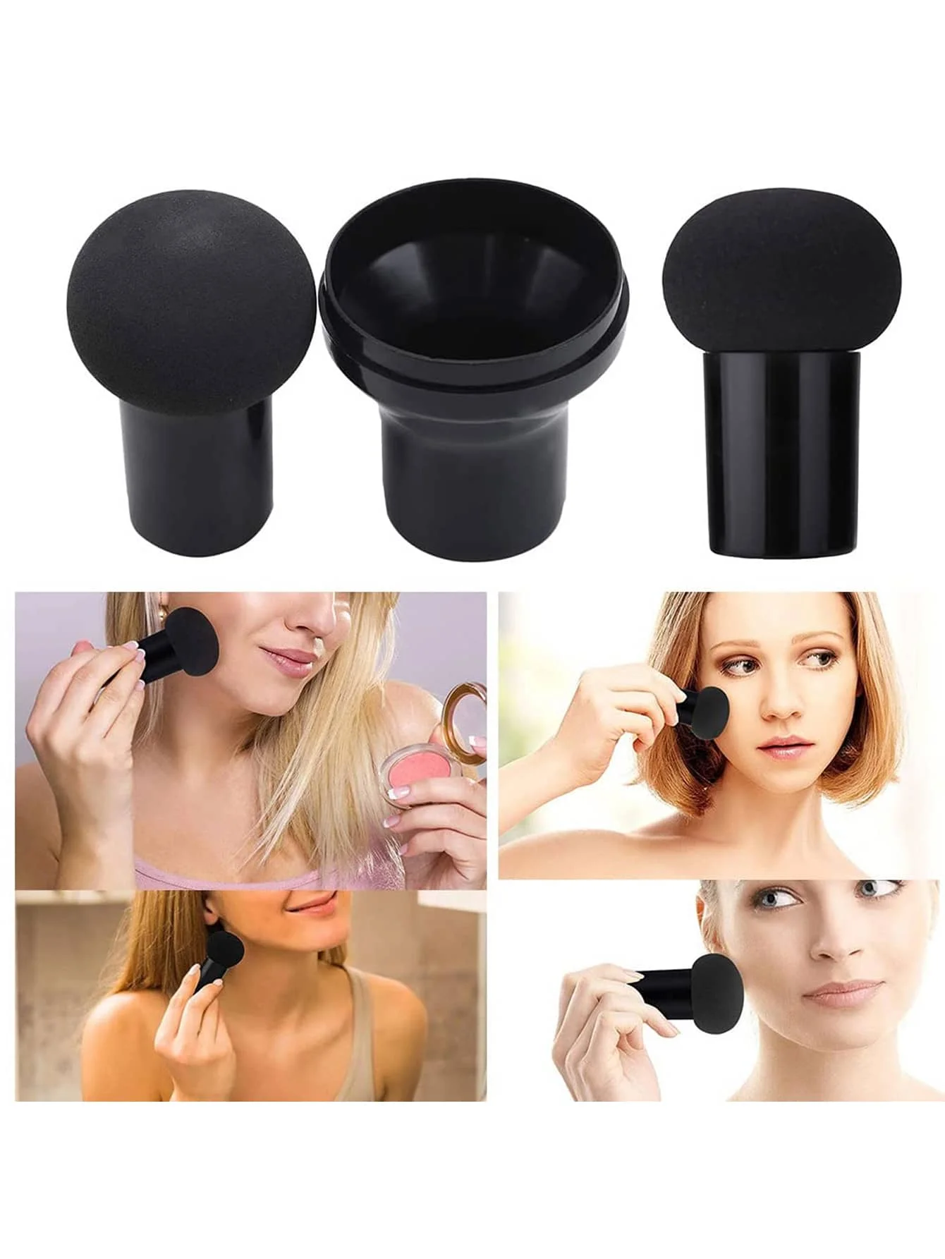 Make-up Foundation Schwamm Pilz Kopf kosmetische trocken nass Dual Use Puder quaste Beauty Tools schwarz