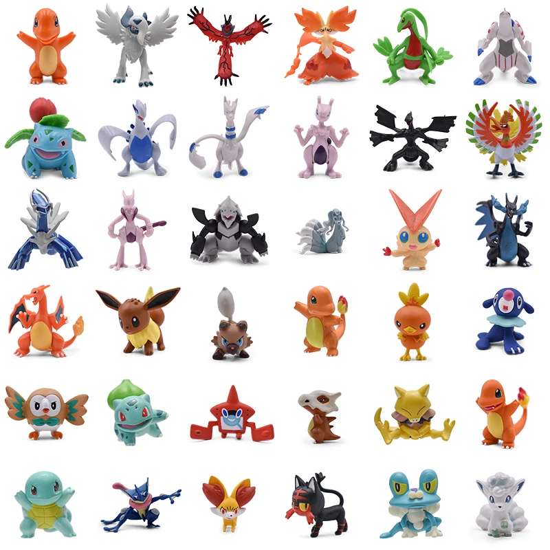 3-8cm Pokemon Figures Charizard Bulbasaur Squirtle Alolan Vulpix Eevee Anime Action Figures ABS ​Model Toys Gifts for Children