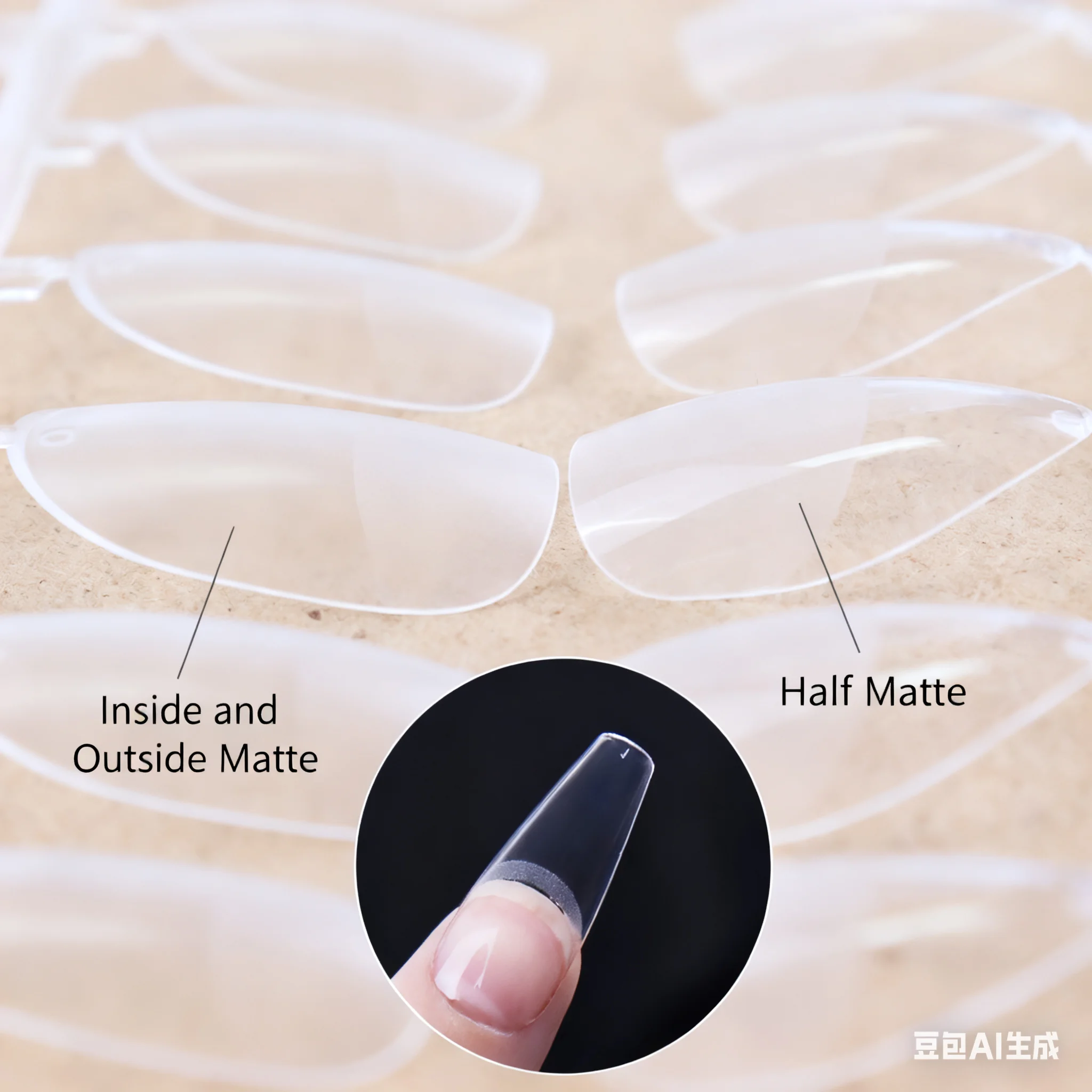 120 قطعة هلام نصائح كاذبة الطبيعية منحوتة الباليه نعش اللوز الأظافر وهمية غطاء كامل قسط جودة الصحافة على الأظافر مستلزمات الأظافر #3