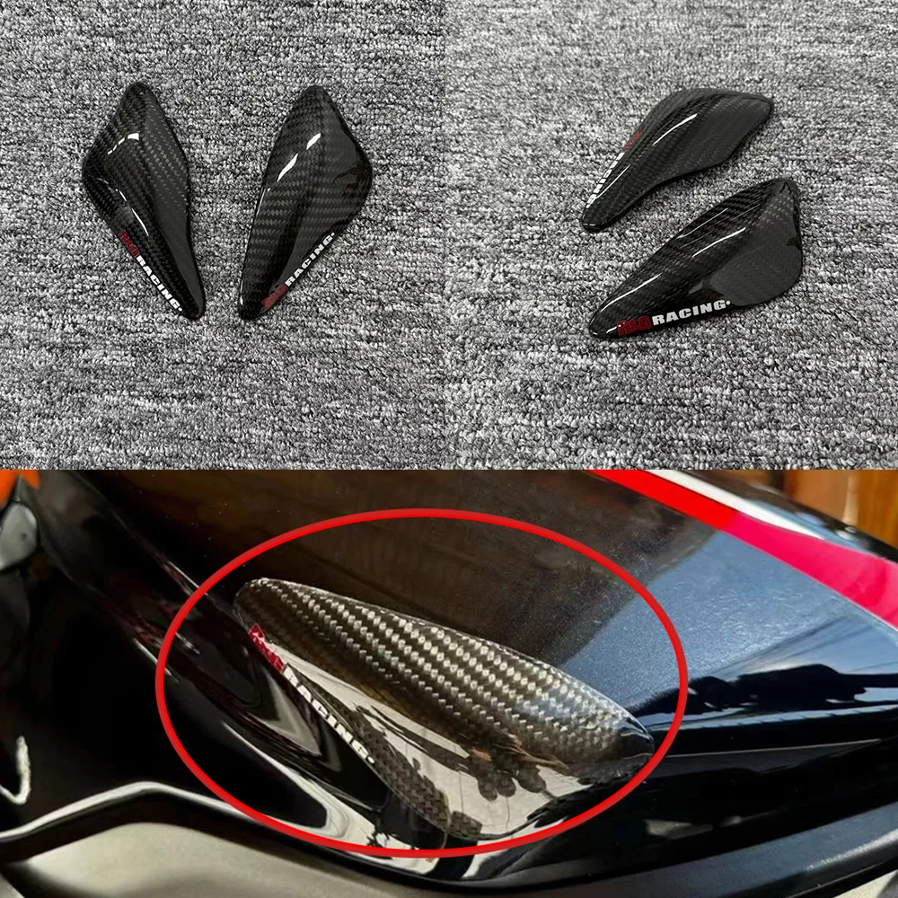 

Motorcycle carbon fiber fuel tank corner protection slip fast For Triumph Daytona Moto2 765 / Street Triple 765 S R RS 2017-2022