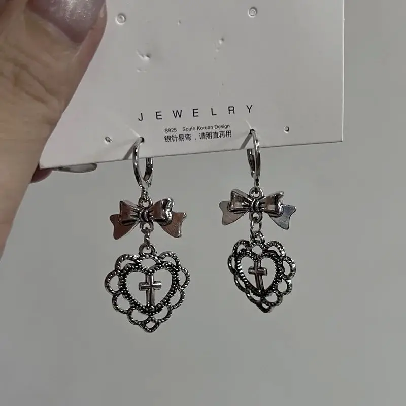 2024 nova faion prata cor coração arco pingente anel de noivado conjunto moletom feminino veludo irt primavera temporada