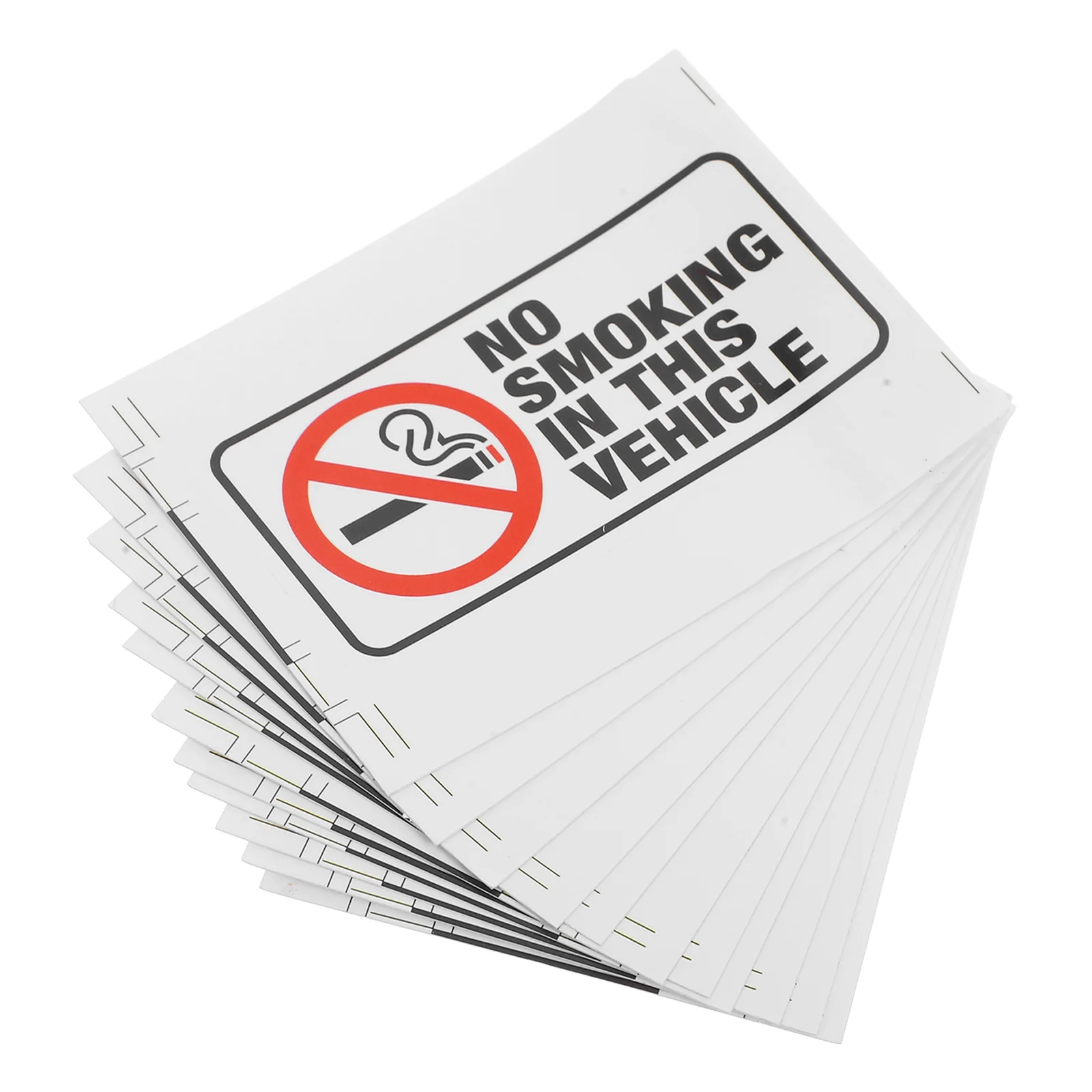 

10pcs No No Smoking For Business Stickers Waterproof Laminated Film Signs for Vehicles Car Decals Business Traffic Safety