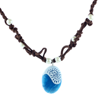 Anime Movie Princess Moana Necklace Cosplay Handmade Braided Leather Rope Necklace for Women Girl Jewelry Prop Accessories
