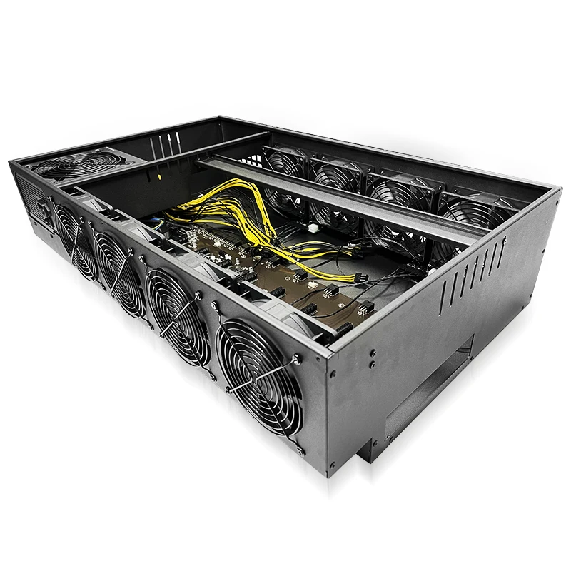 Pc Machine Grafische kaartbehuizing Chassis Barebone-systeem Gpu met volledig moederbord Nieuw en 8gpu-behuizing