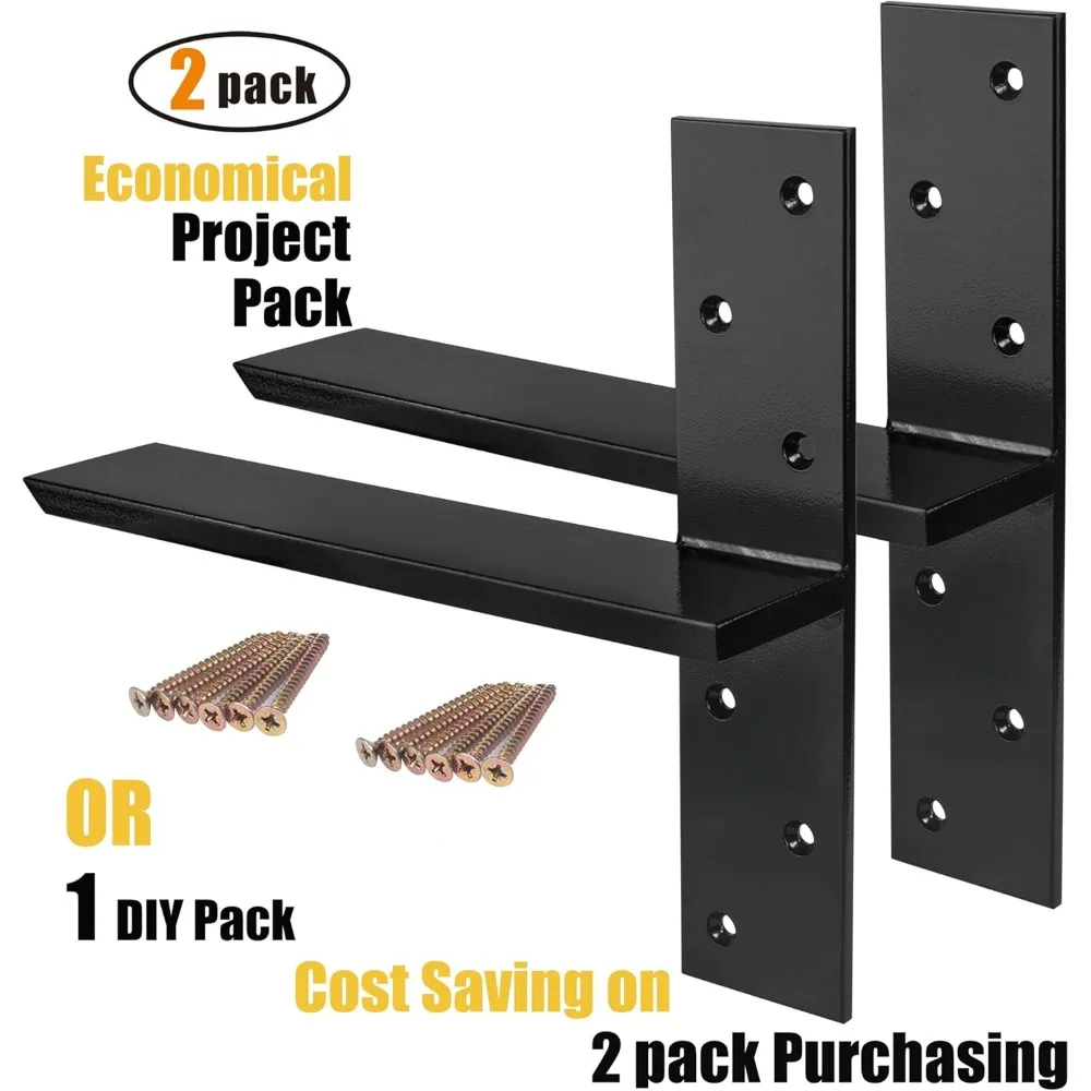 دعامات أرفف معلقة من الفولاذ شديدة التحمل، دعم كونترتوب مخفي للجرانيت، دعامات حائط عائمة، ملحقات صلبة ومتينة
