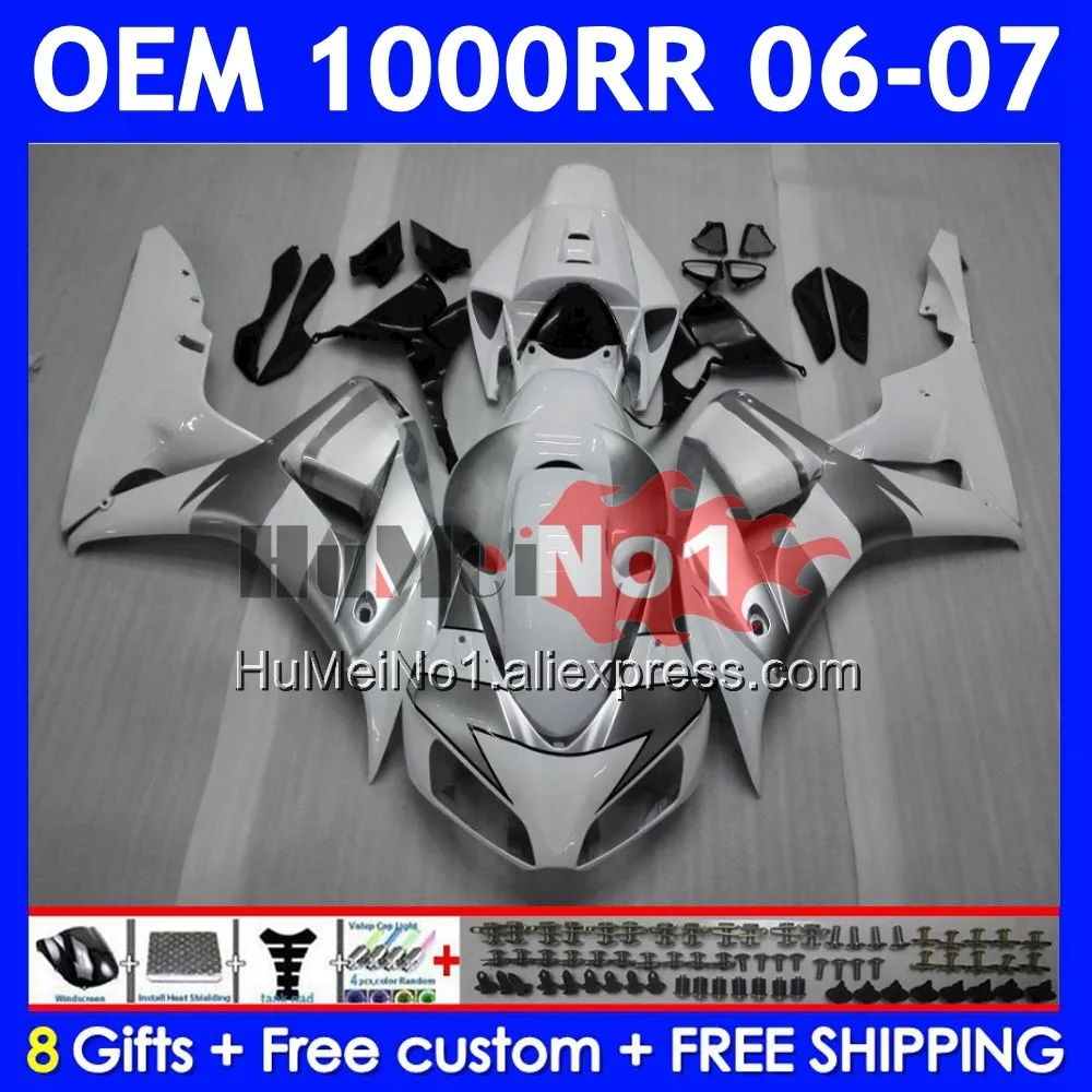 100% Fit Injection For HONDA CBR 1000 RR CC 1000RR 1000CC 60No.13 CBR1000 RR Repsol white CBR1000RR 2006 2007 06 07 OEM Fairing