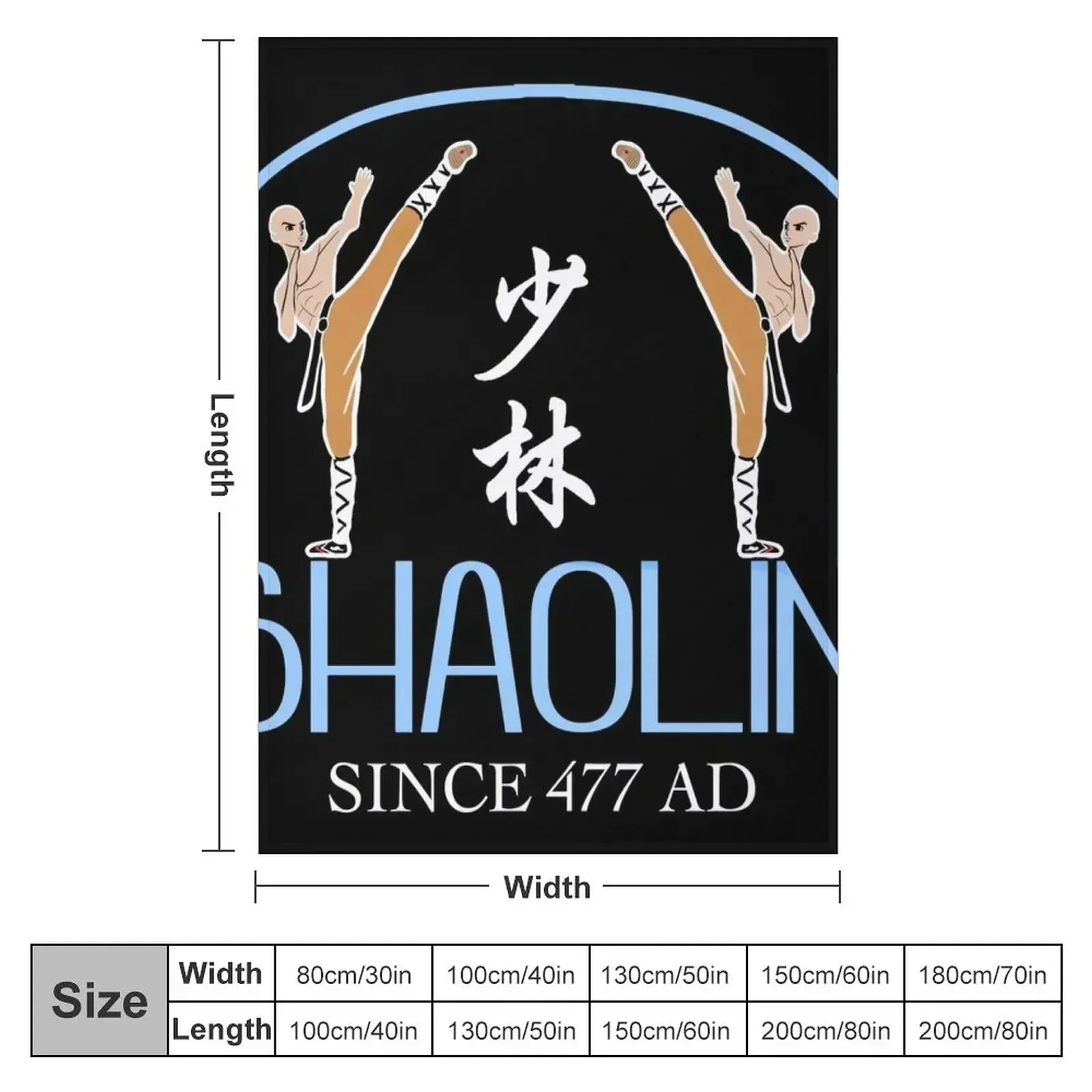 Shaolin Monks Throw Blanket couch cozy soft plush fuzzy picnic outdoor blanket
