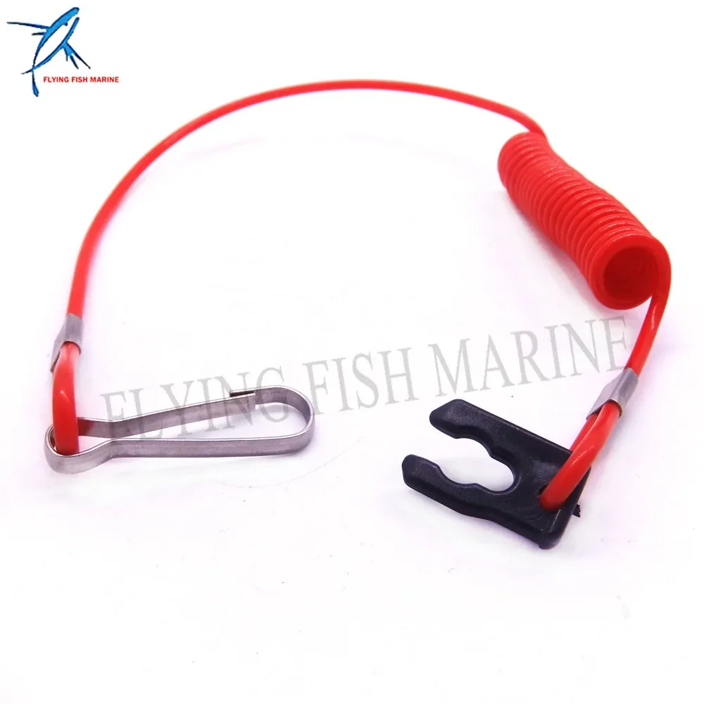 Boat Motor Safety Stop Switch Lanyard Key Emergency Wire 36182-ZV4-650 651 for Honda 2-225HP Boat Engine