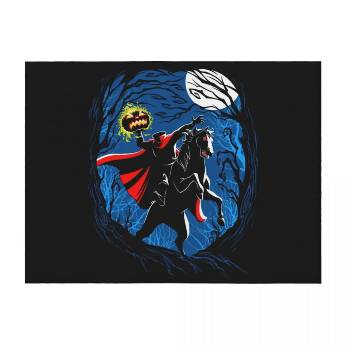 

HEADLESS HORSEMAN! Throw Blanket halloween Heavy Decorative Beds Extra Large Throw Blankets
