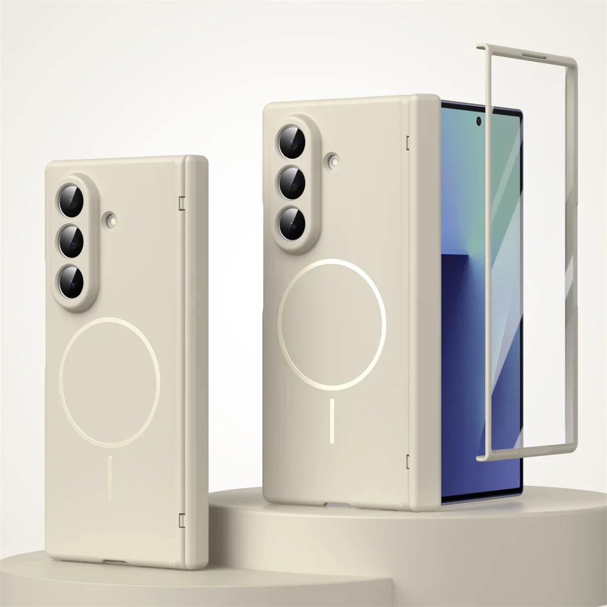 Coque de protection magnétique antichoc avec charnière, étui givré pour Samsung Galaxy Z Fold 7 6 5 4 3 5G pour Magsafe Fold7 Fold6