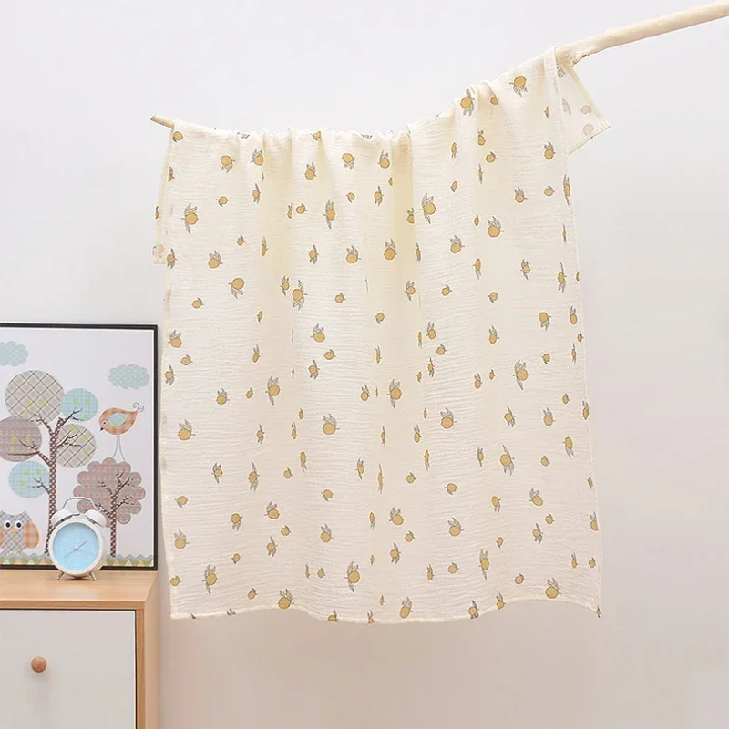 100X100cm Muslin Squares Baby Swaddle Blanket Newborn Diaper Bedding Cotton Stroller Blankets Cute Soft Print Baby Towel Wrap 