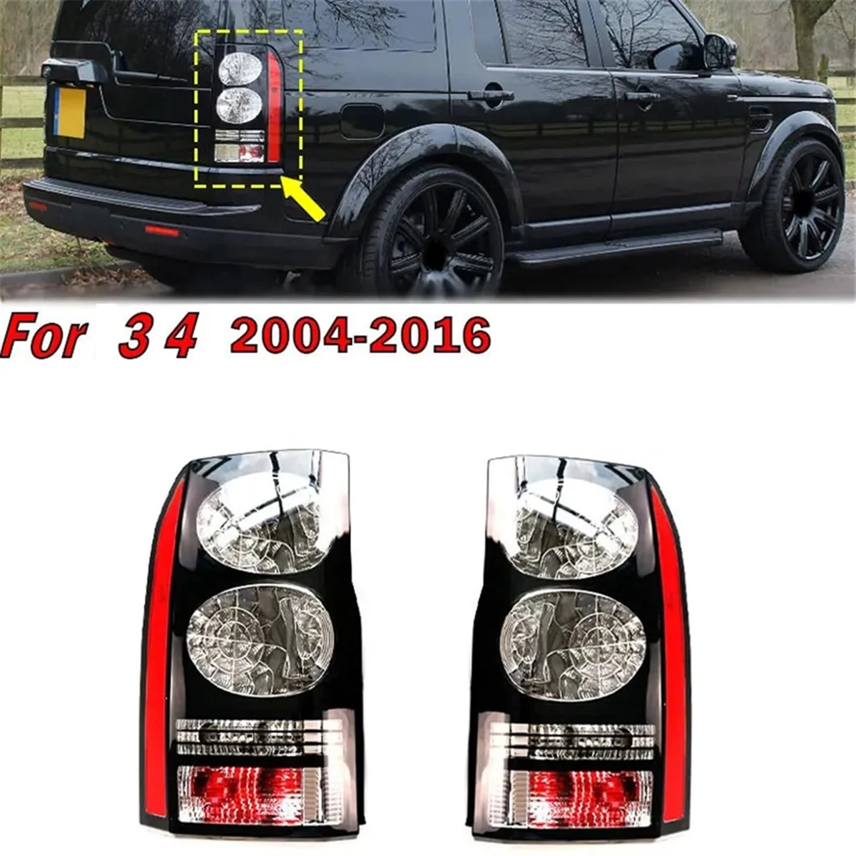 ไฟเบรกท้ายรถ LED ด้านขวา1ชิ้นไฟท้าย LR052395 4 LR4สำหรับ Land Rover Discovery