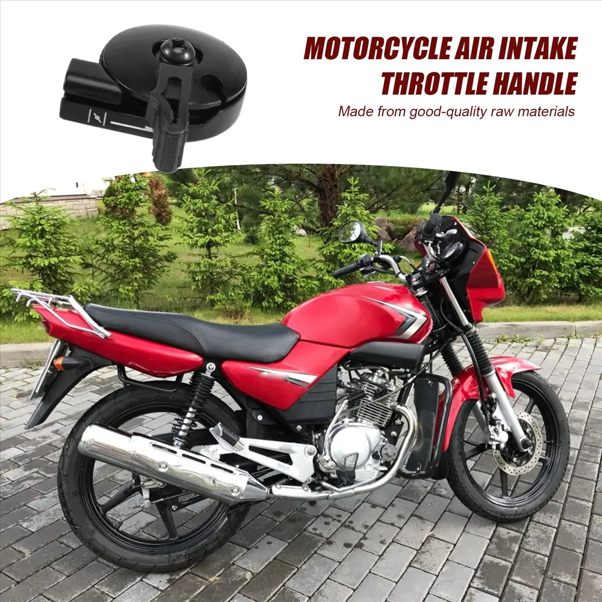 #85K Motorcycle Air Intake Throttle Handle,Motorcycle Manual Air Intake Throttle Switch for Yamaha YBR125 (black)