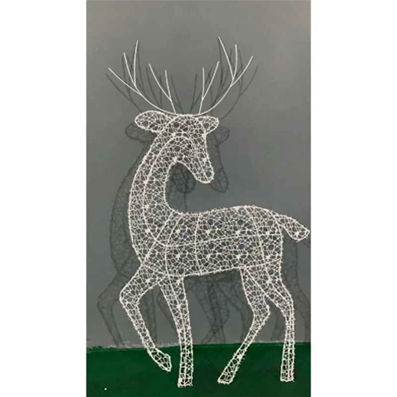 

F-T Christmas Deer Decoration Outdoor With Light Deer Family, 3-Piece Set Reindeer Fit For Yard Patio Lawn Garden Party Decor