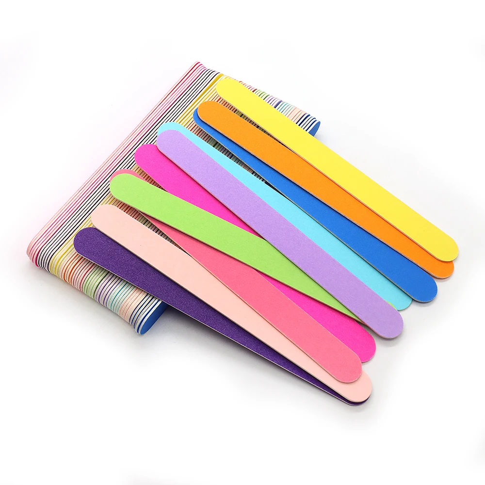30Pcs Straight Nail Files 100/180/240 Emery Board Professional Manicure Pedicure Nail Buffer Files Salon Home DIY Nail Art Tools
