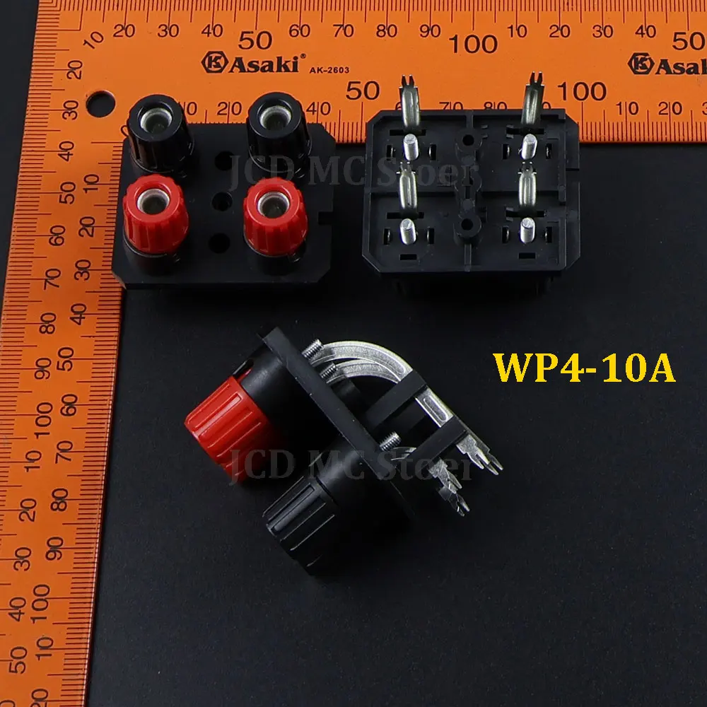 1-10PCS WP4-10A External Banana Jack Plug 4P Speaker Amplifier Wire Clip Audio Socket WP4-10 4 Pole LED Spring Terminal Switch view 6