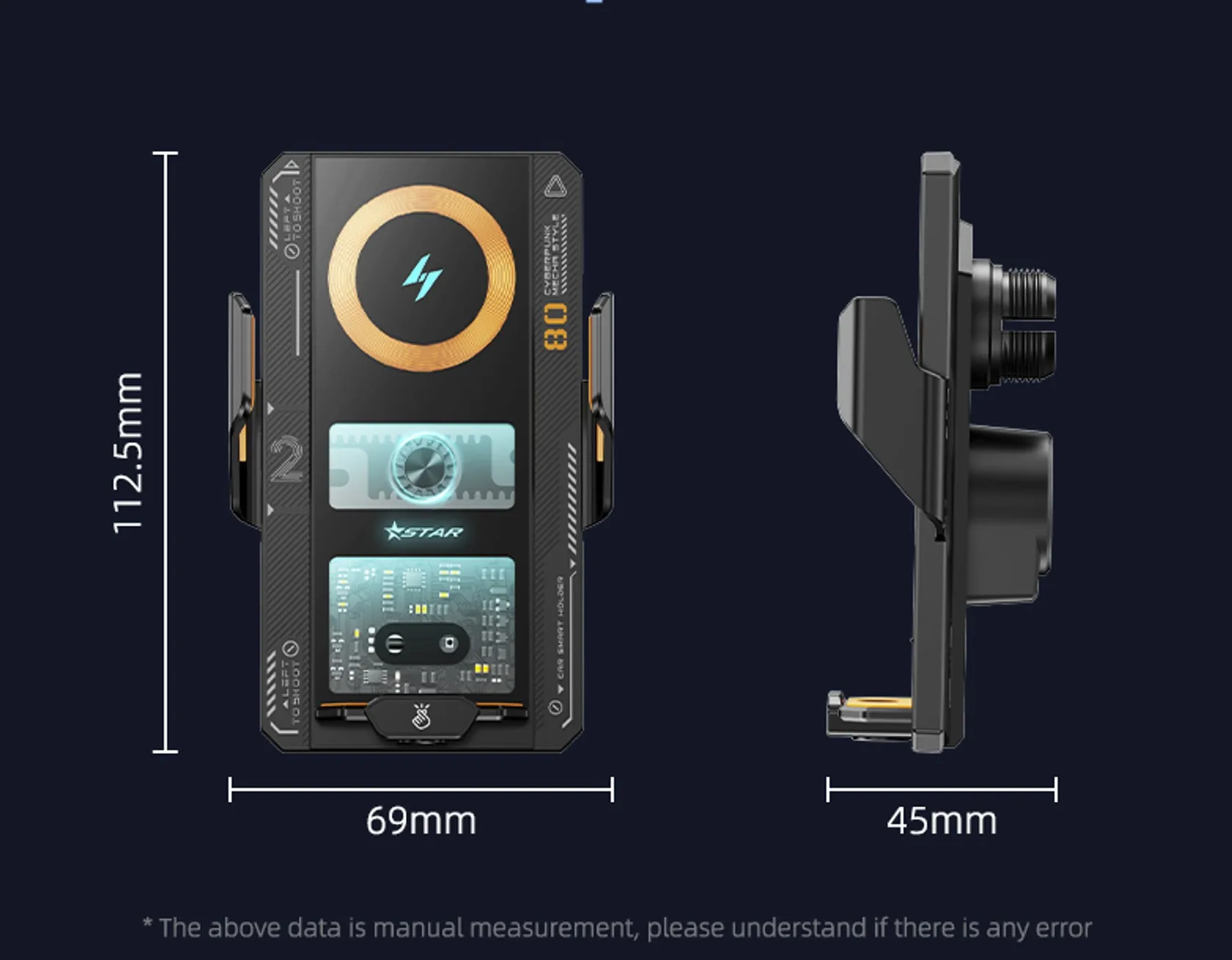 Auto Drahtlose Ladegerät Magnetische Auto Auto Halter Telefon Halterung Für Samsung iPhone Xiaomi Infrarot Induktion 66W Schnelle Ladestation – Detail 18