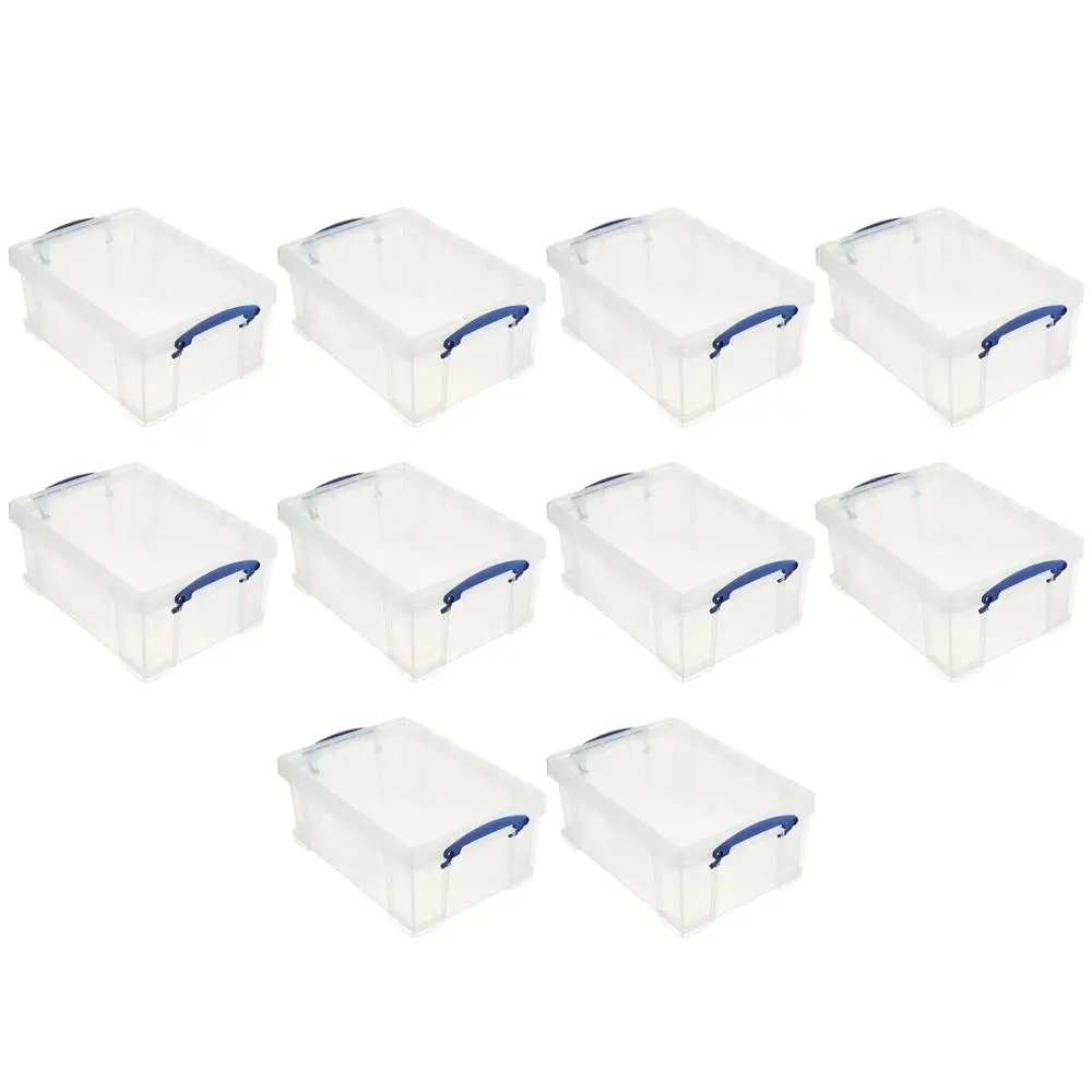 

Stackable 9 Liter Plastic Storage Container Bin with Snap Lid amp Builtin Clip Lock Handles for Home amp Office Organization 10