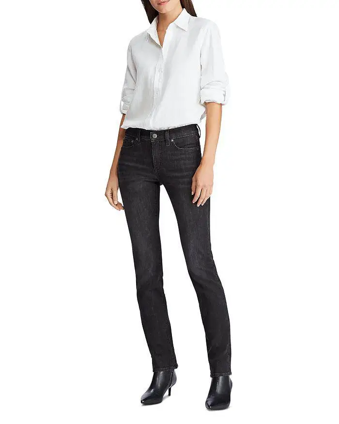 رالف لورين | قميص كتان بأكمام طويلة وياقة وأزرار سفلية، عادي وصغير الحجم #3